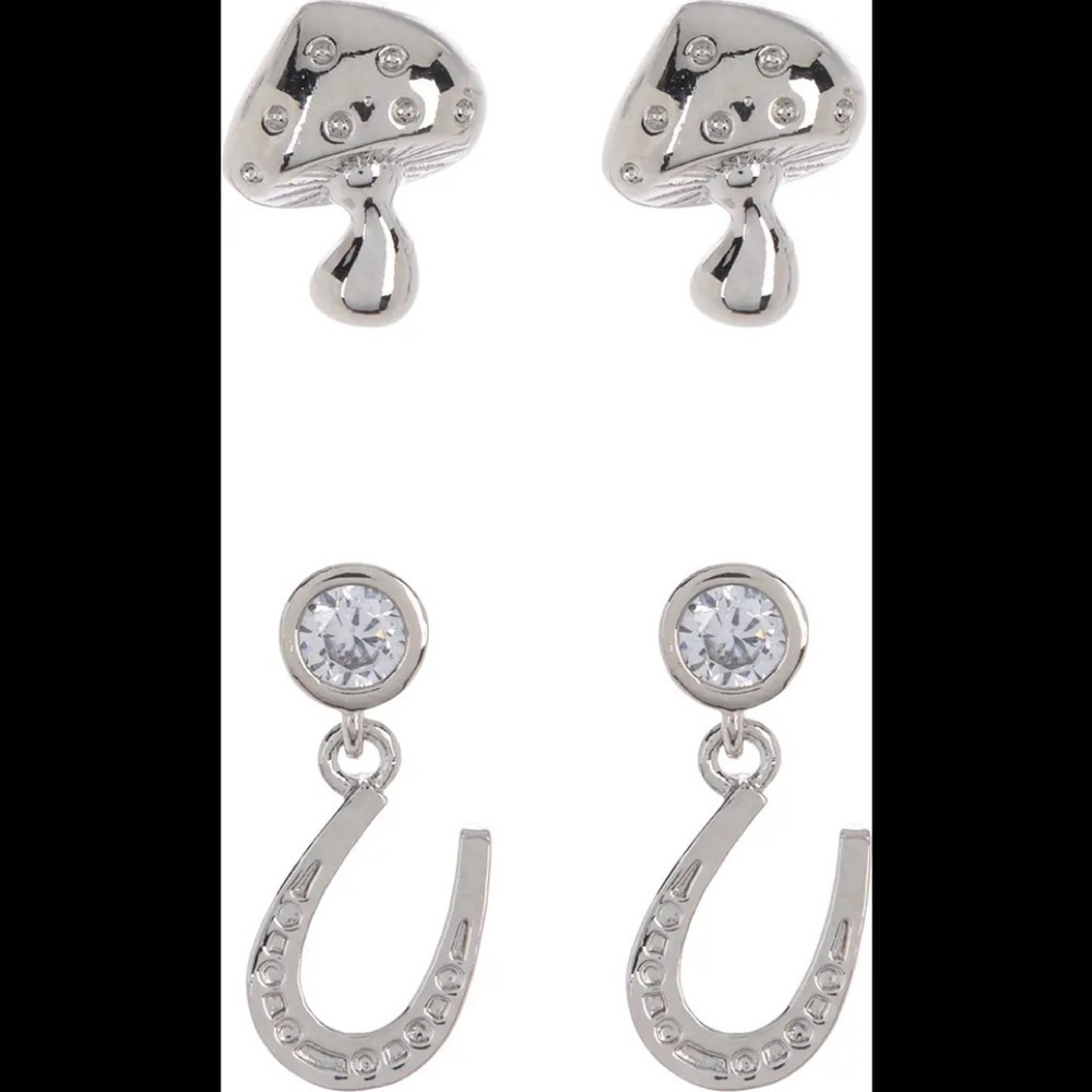 Nadri Kismet Mushroom Earrings Set